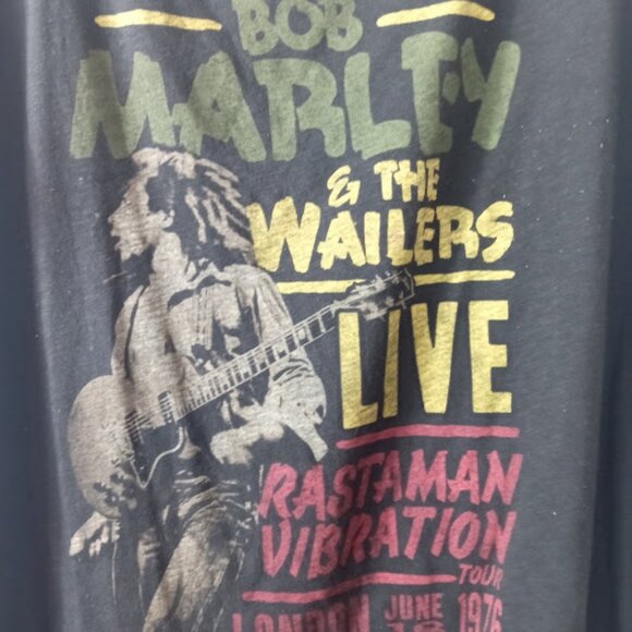 Torrid Zion Rootwear Womens Bob Marley Tie Front Off Shoulder T Shirt Plus 1X - Picture 5 of 5